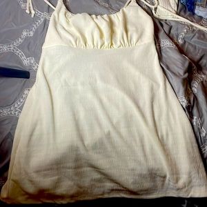 Cream white spring dress